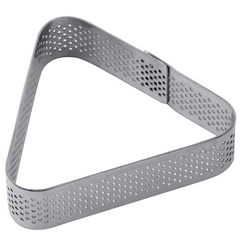 Pavoni Triangular Microperforated Stainless Steel Ring- 85mm x 75mm x 20mm